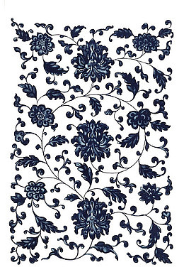 深蓝色花纹底纹背景