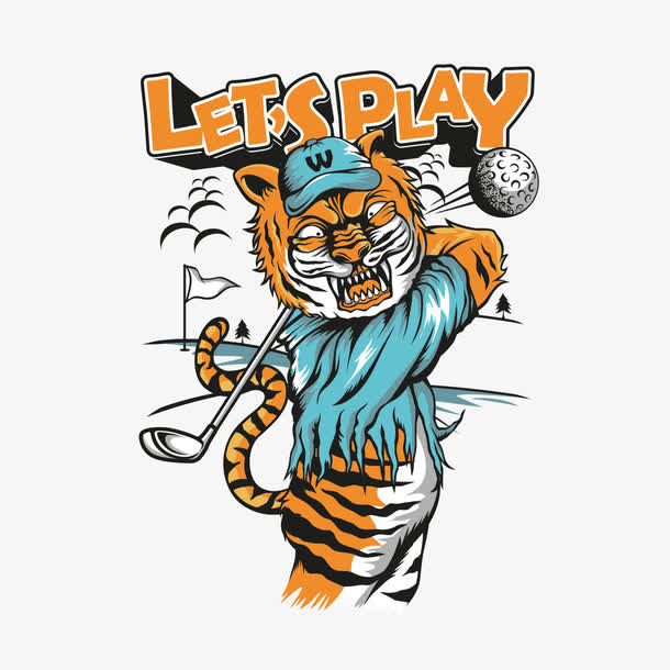 打球的老虎花纹图标