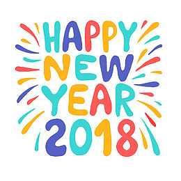 彩色英文2018