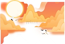 中国风群山装饰背景