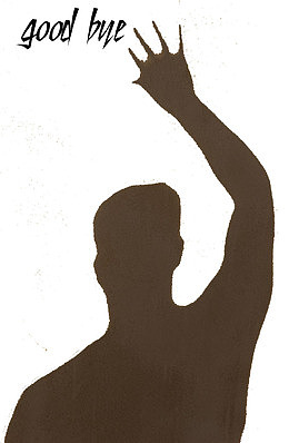 挥手剪影goodbye