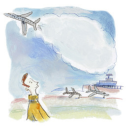 水彩画离别goodbye