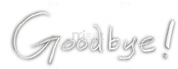 粉笔字goodbye