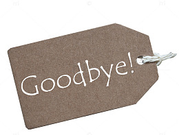 goodbye牛皮纸标签