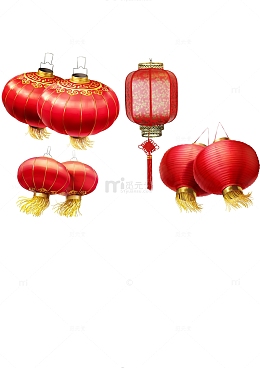 过年过节立体灯笼素材