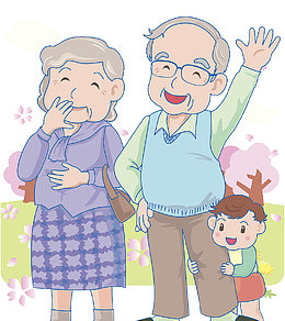 老人与孩子的亲子欢聚时光