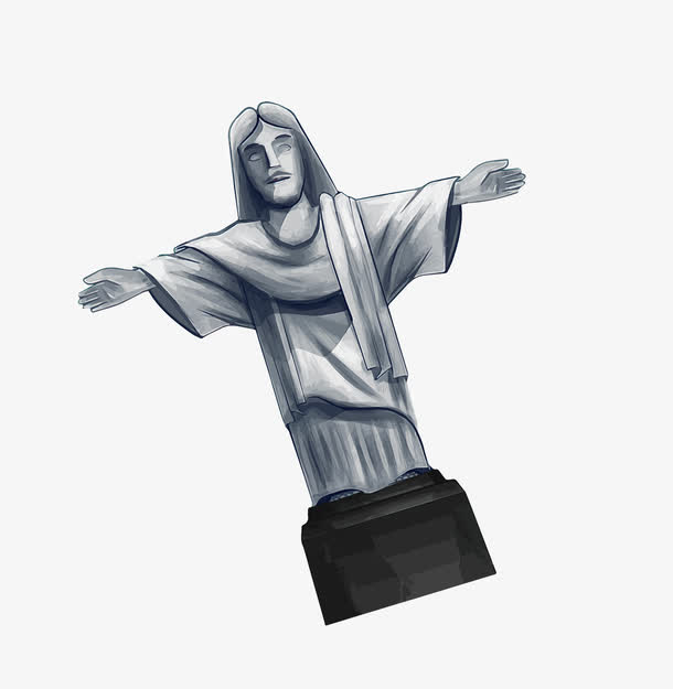 卡通耶稣雕像