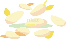 卡通矢量刚收成的大米