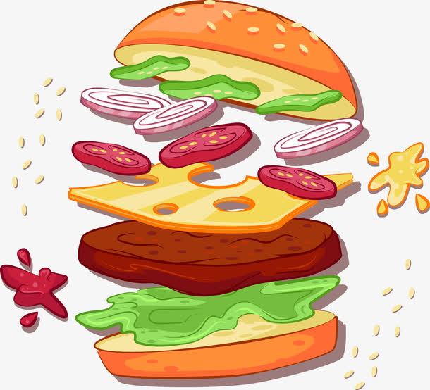 飘香分层汉堡包