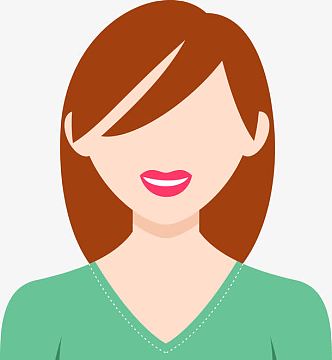png精美免抠png现代人物齐刘海大红群aipng手绘卡通人物齐刘海女孩