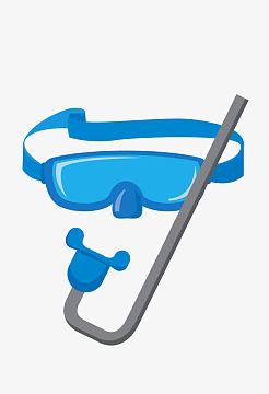矢量蓝色泳镜