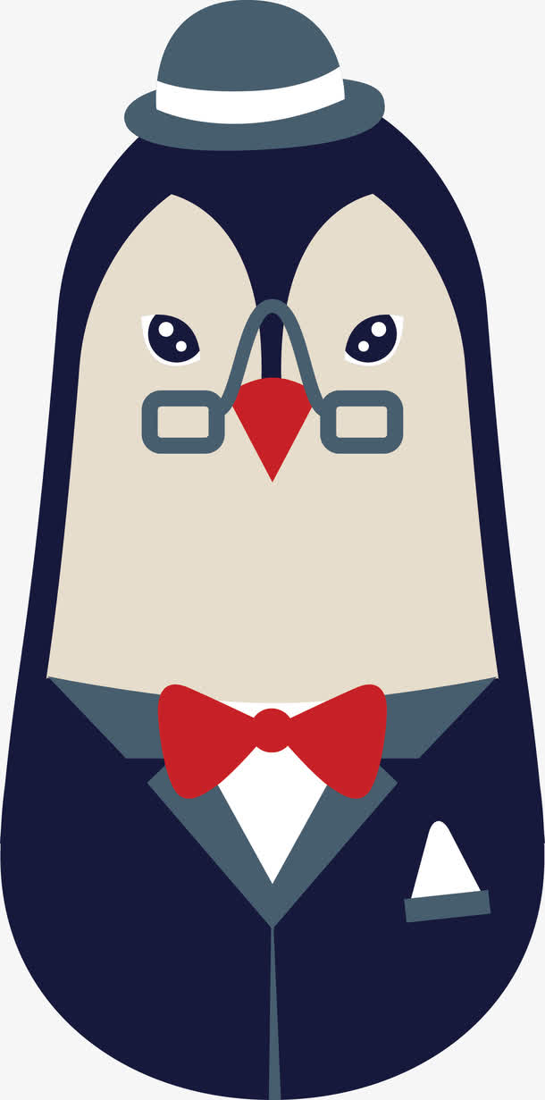 卡通企鹅矢量图