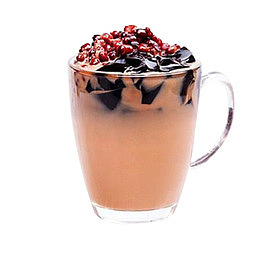 红豆手拿仙草奶茶