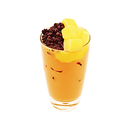 红豆布丁奶茶实物设计素材