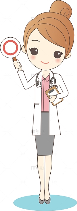 卡通放大镜女孩