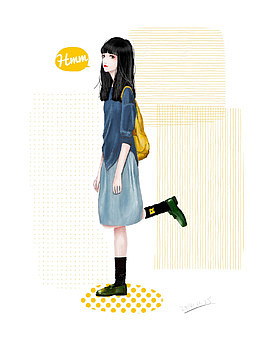 唯美手绘插画