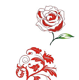 玫瑰花欧式花纹