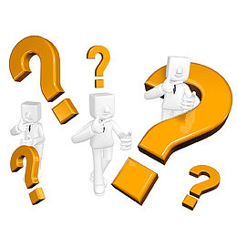 问号立体人物
