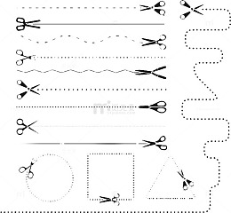 手绘裁剪分割线