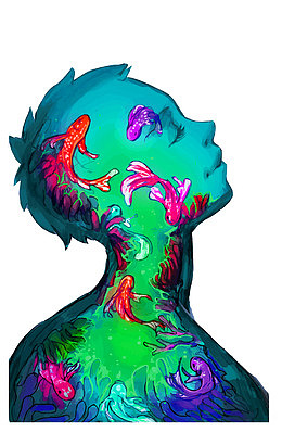 矢量脑子里的海底世界