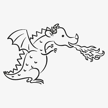 长翅膀的恐龙png卡通龙虾png简笔画动物素材图案png创意简笔可爱龙