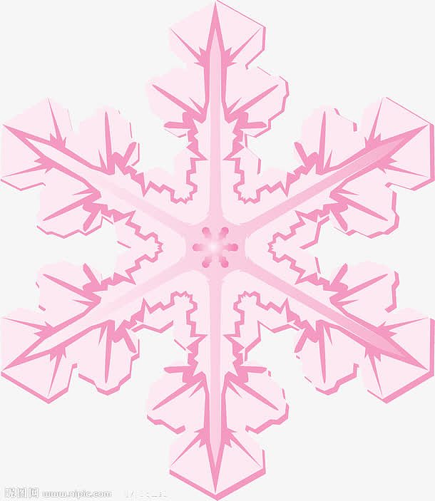 粉色雪花形状