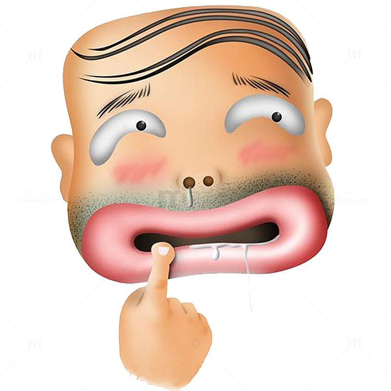 香肠嘴秃头卡通形象
