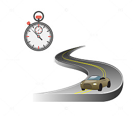 矢量卡通图案方程式赛车跑道