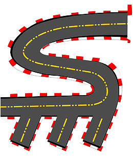 漫画风赛车跑道