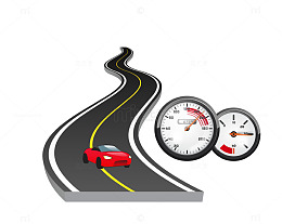 矢量弯曲赛车道