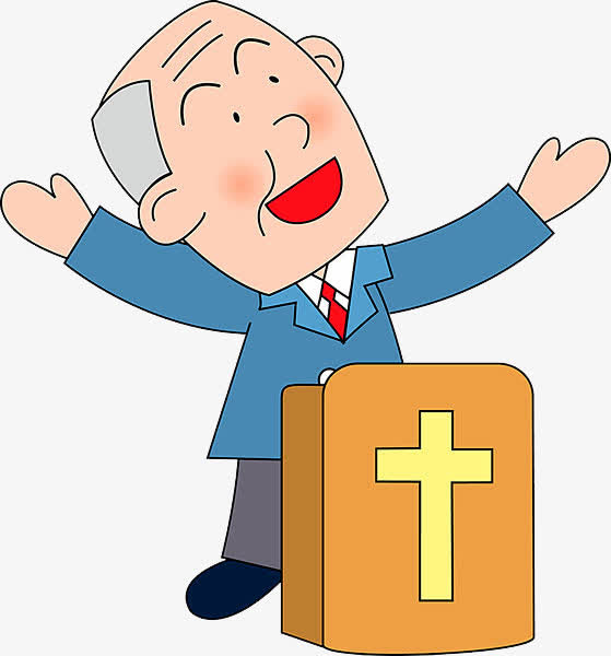 卡通传教士演讲听众