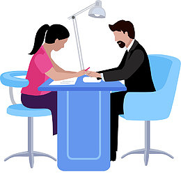 美发美甲美容行业职业插画