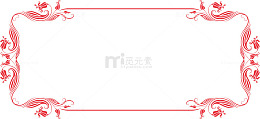 手绘粉色花朵藤蔓
