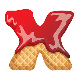 饼干字母X