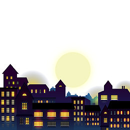 矢量城市的夜