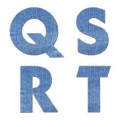 浅蓝色牛仔英文QSRT