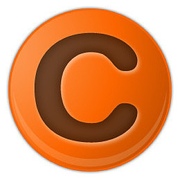 橙色的copyright标志图标