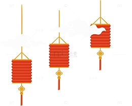 红色灯笼白云