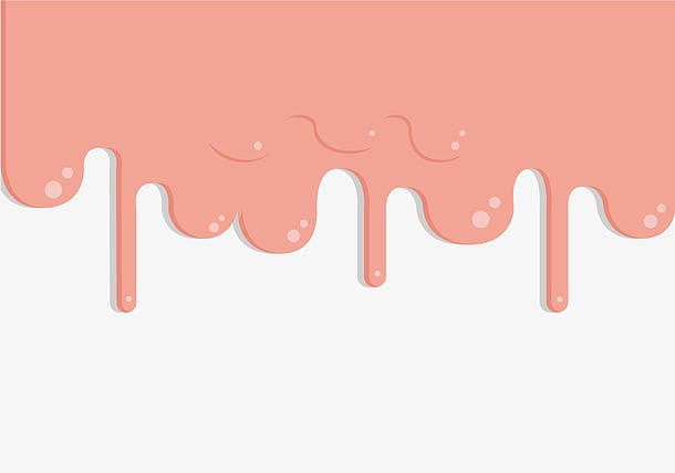 手绘粉色融化的液体