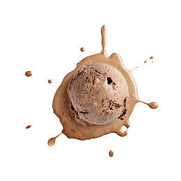 融化的冰淇淋球