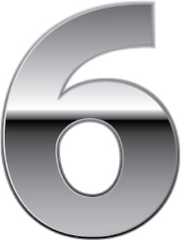 银色数字6