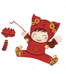 挑灯笼的女孩