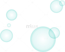 蓝色气泡漂浮