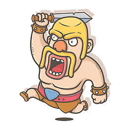 香肠嘴野人战士卡通形象