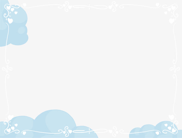 矢量云朵边框素材