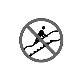 禁止攀爬扶梯