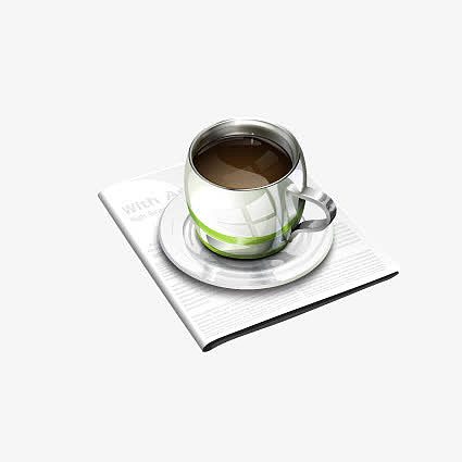绿色质感咖啡杯