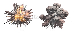 导弹爆炸烟雾
