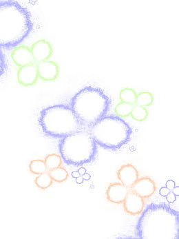 蓝色云彩小花素材