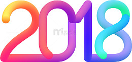 2018彩色渐变时尚艺术字